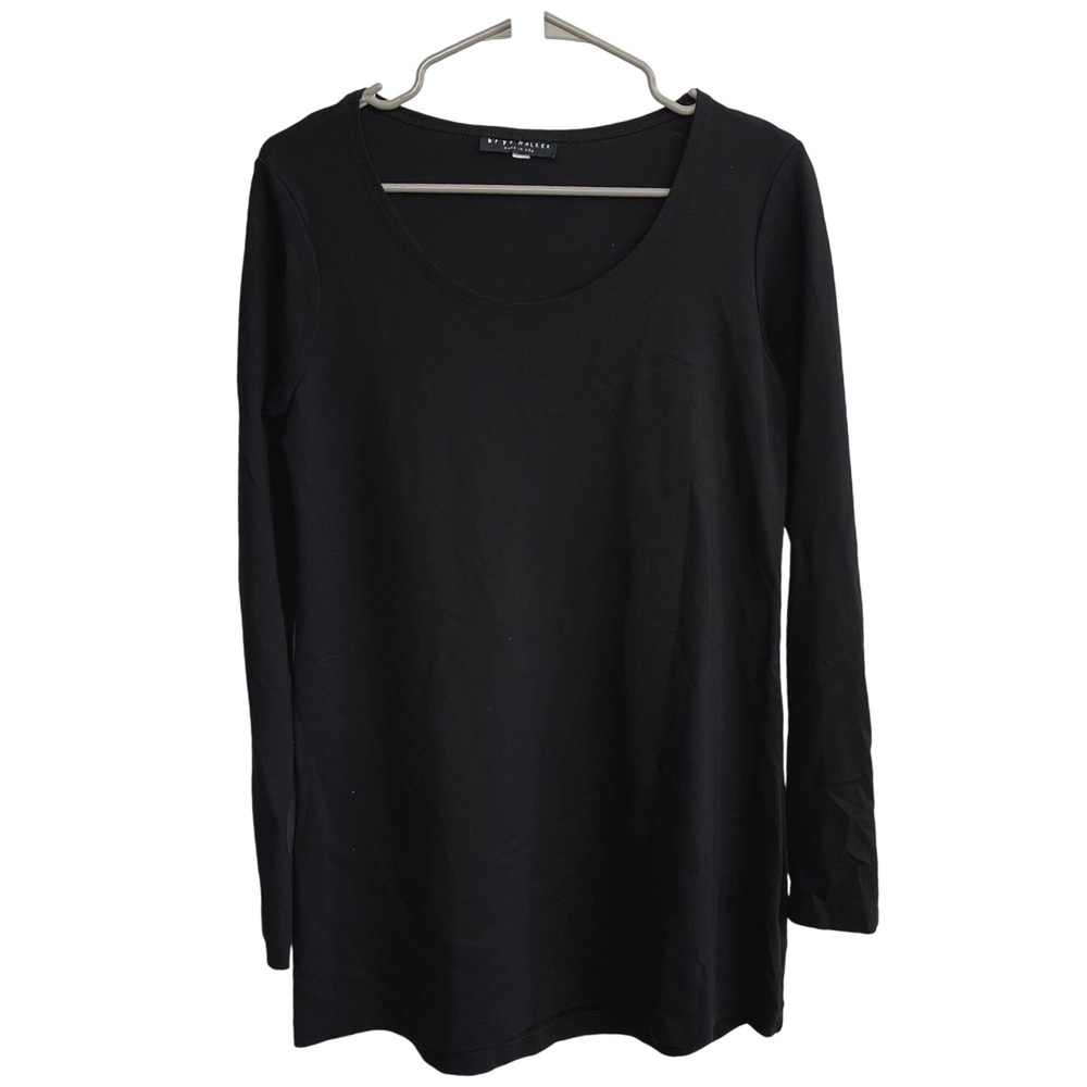 Bryp Walker Black Long Sleeve Scoop Neck Tunic Top Madeβ in USA Small